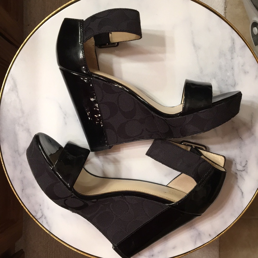 COACH patent leather wedges - Picture 3 of 13